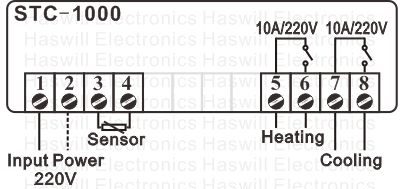 Цифровой регулятор температуры STC-1000 — старая схема подключения