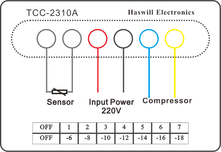 Схема подключения терморегулятора TCC 2310A