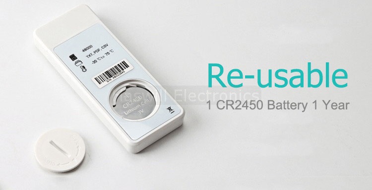 Цифровой USB-регистратор температуры и относительной влажности Haswill со сменной батарейкой.